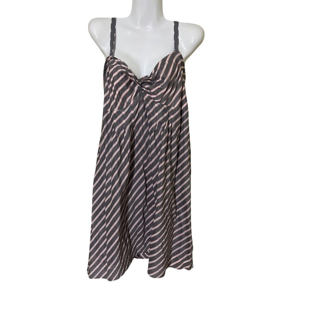 American Eagle Babydoll Striped Sundress‎ Size 14 abeachy Vacation Sun Summer